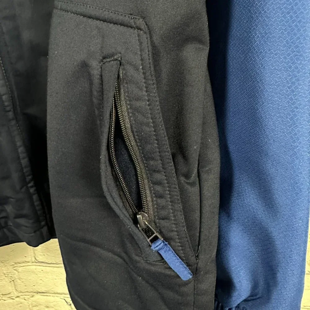 Starter‎ Men's Vintage Fleece Lined Spellout Athletic Jacket, Size L, Navy/Blue